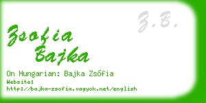 zsofia bajka business card